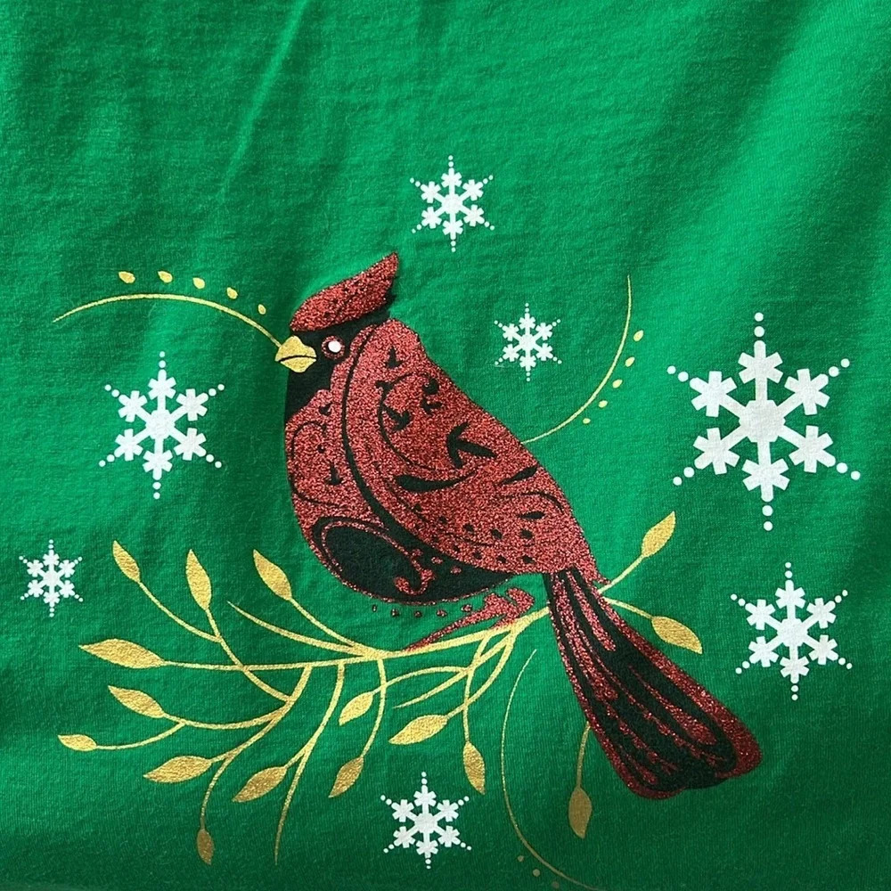 long sleeve Cardinal T shirt. Green 2X - Picture 3 of 6